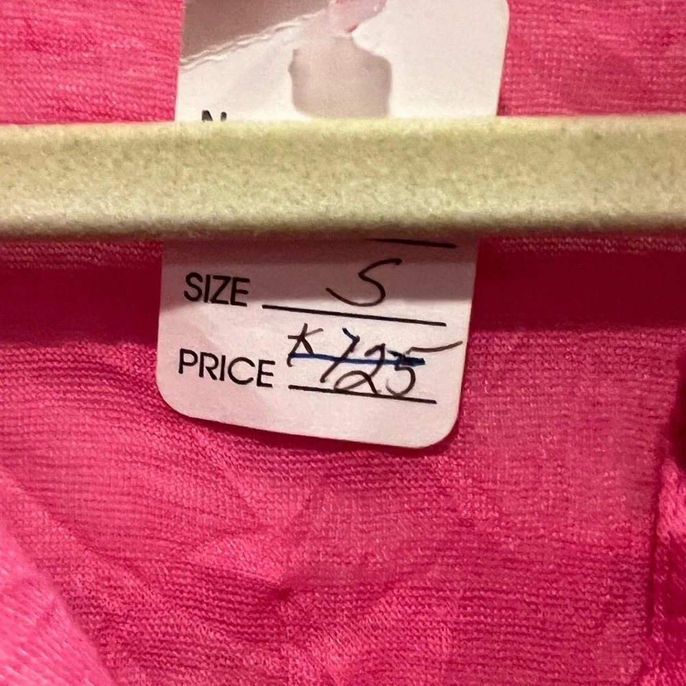 NWT-Pure Amici pink button down shirt with roll up sleeves - Picture 3 of 4